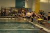 Swimmer Joe Friedrichs launches from the starting block. Photo by Maggie Friedrichs